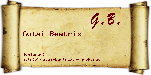 Gutai Beatrix névjegykártya